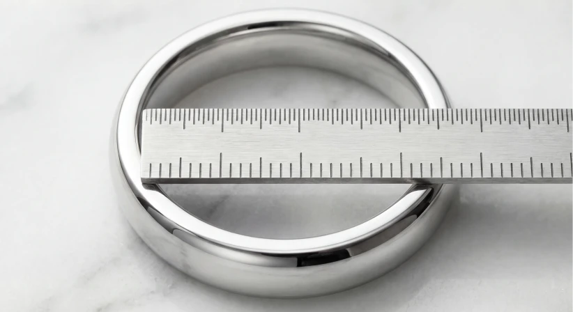 Measure ring inside diameter using ruler